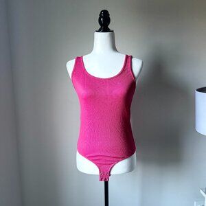 Dynamite Hot Pink Ribbed Bodysuit | Size M